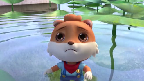 三只松鼠:小酷抓着兔子掉入了水中,大家看见疯狂的大笑