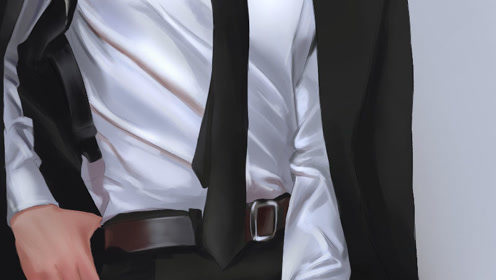 绘画过程:霸道总裁之 西装革履的诱惑