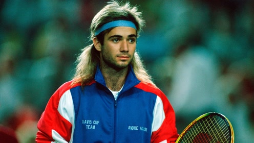 曾经的阿加西长发飘飘!全能金满贯的实力绝不是浪得虚名