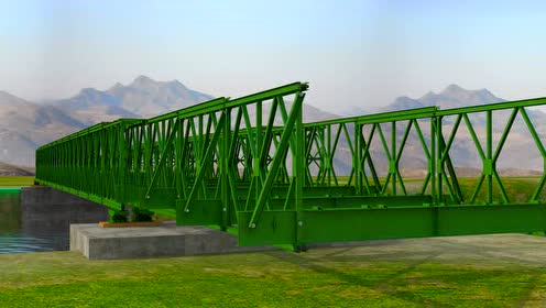 华舟重工装配式钢桥架设演示