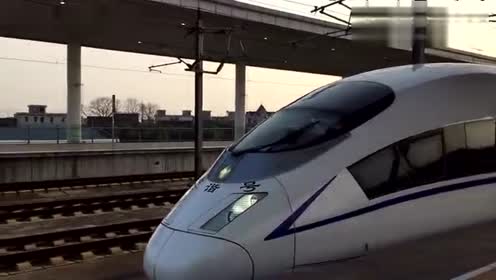 实拍g7364次crh380高铁动车组发车