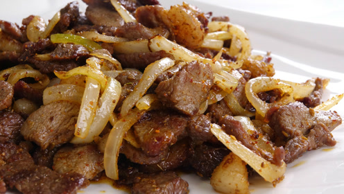 炒烤羊肉,新疆馆子必点菜,掌握这个技巧,在家做那绝对超值!