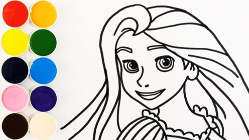 彩虹公主的简单图画图片