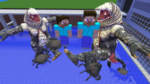 gmod游戏戏水的哥尔赞怪兽吵醒大螃蟹被夹住了脚