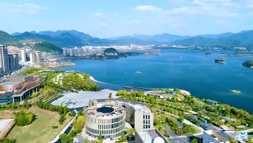 航拍绝美千岛湖水之灵剧院,珍珠半岛绝美风光