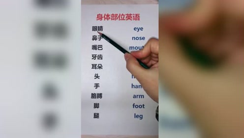 英语身体部位 腾讯视频