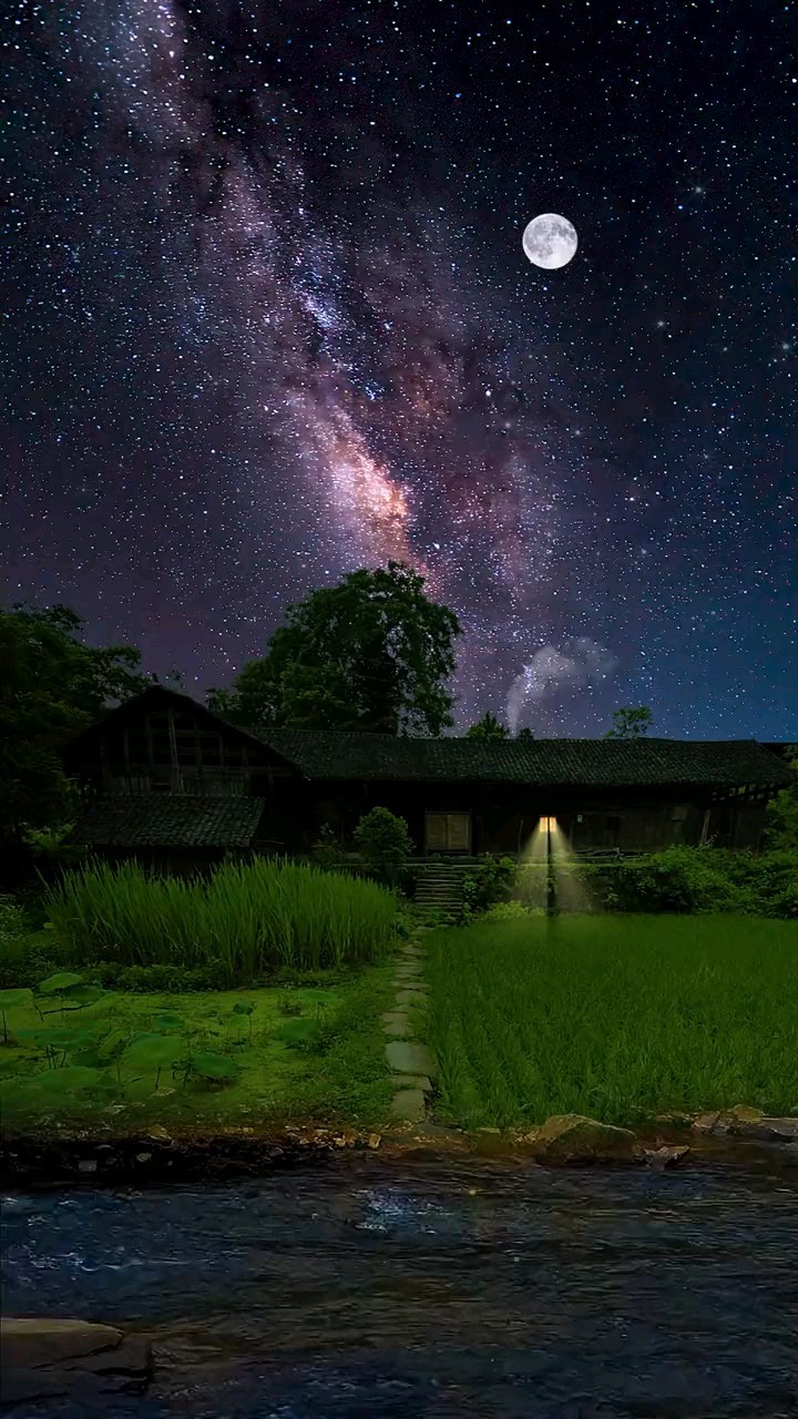 乡下夜晚的天空如此这般美