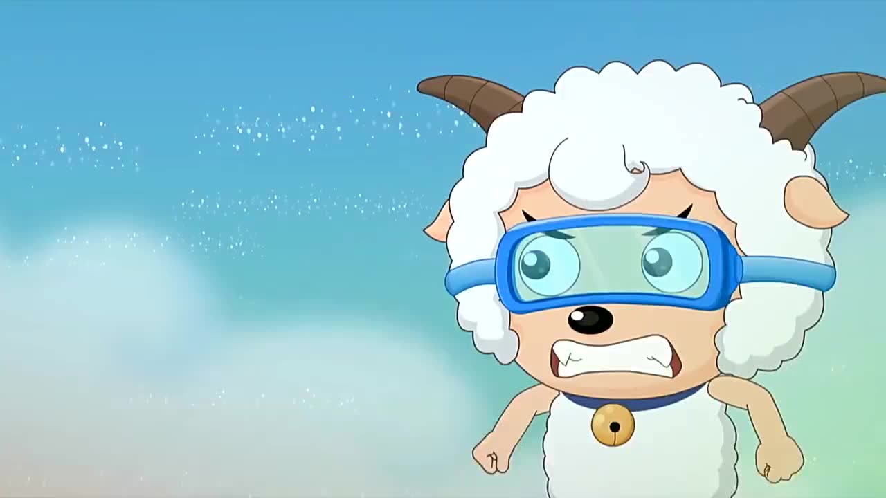 羊羊运动会:喜羊羊高空冲浪,一脚踢飞灰太狼!