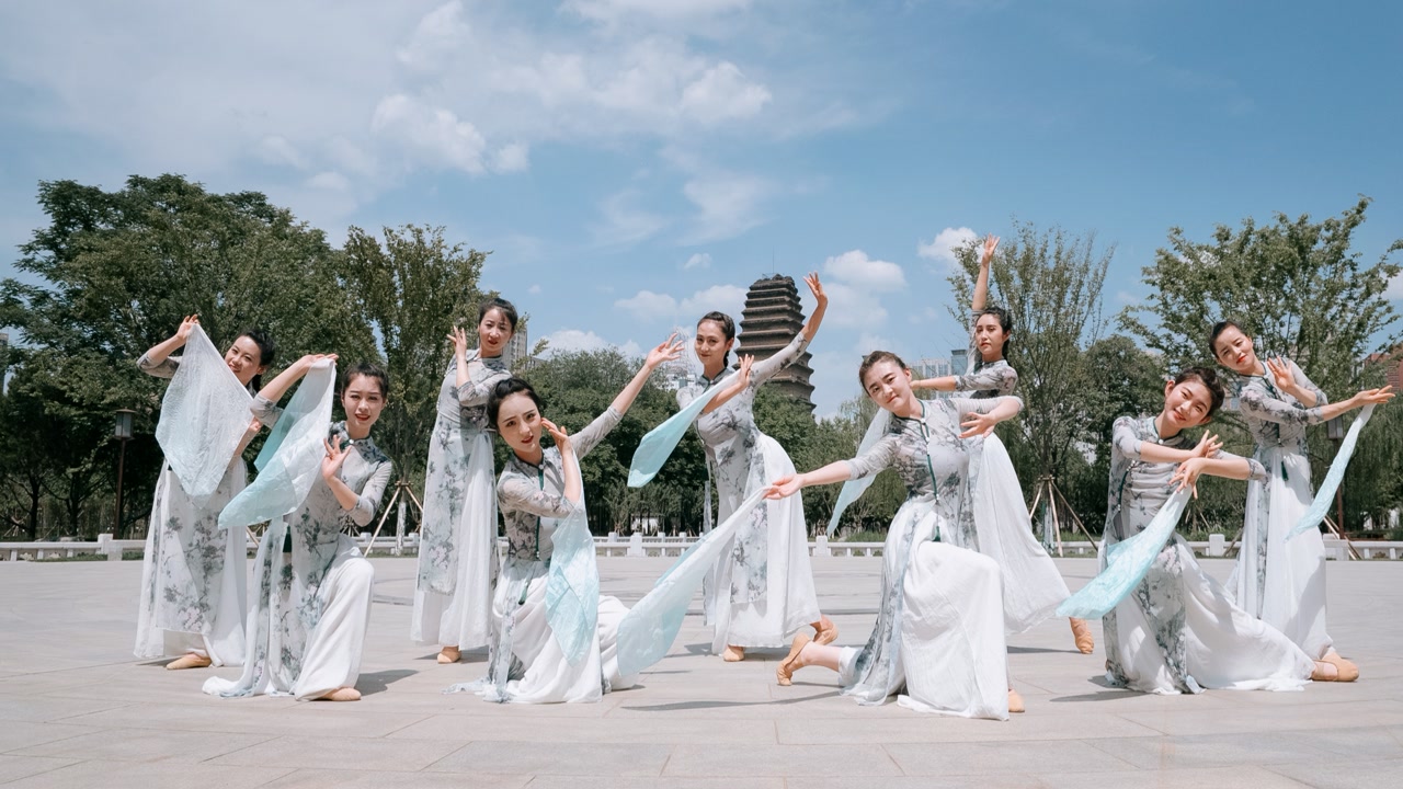 仙气翩翩,古风纱巾舞《西楼别序》