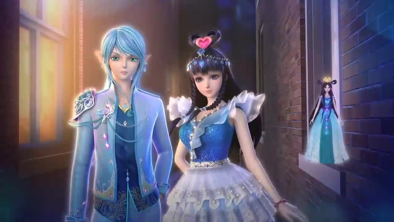 精灵梦叶罗丽第九季:王默和水王子去穿着情侣装去海洋馆游玩,两个人真