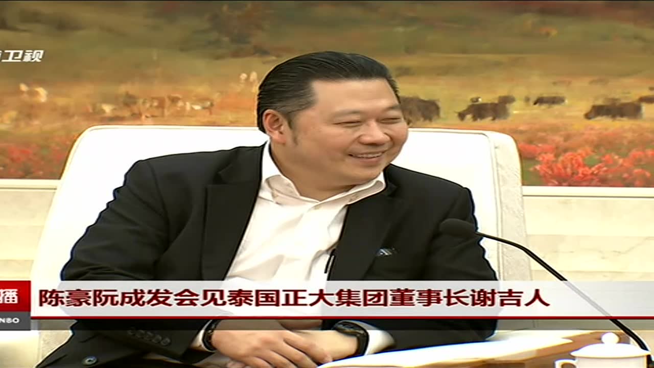 陈豪阮成发会见泰国正大集团董事长谢吉人