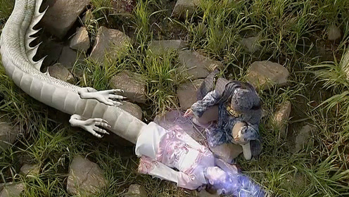 男孩在湖边看到一条受伤的龙,人脸龙身,意外用血救了它