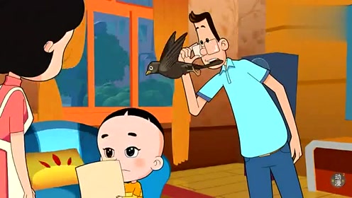 大头儿子小头爸爸跟八哥斗嘴,围裙妈妈直说八哥都被带坏了!