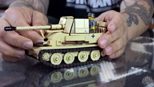 brickmania积木,二战德军黄鼠狼iii坦克歼击车展示介绍