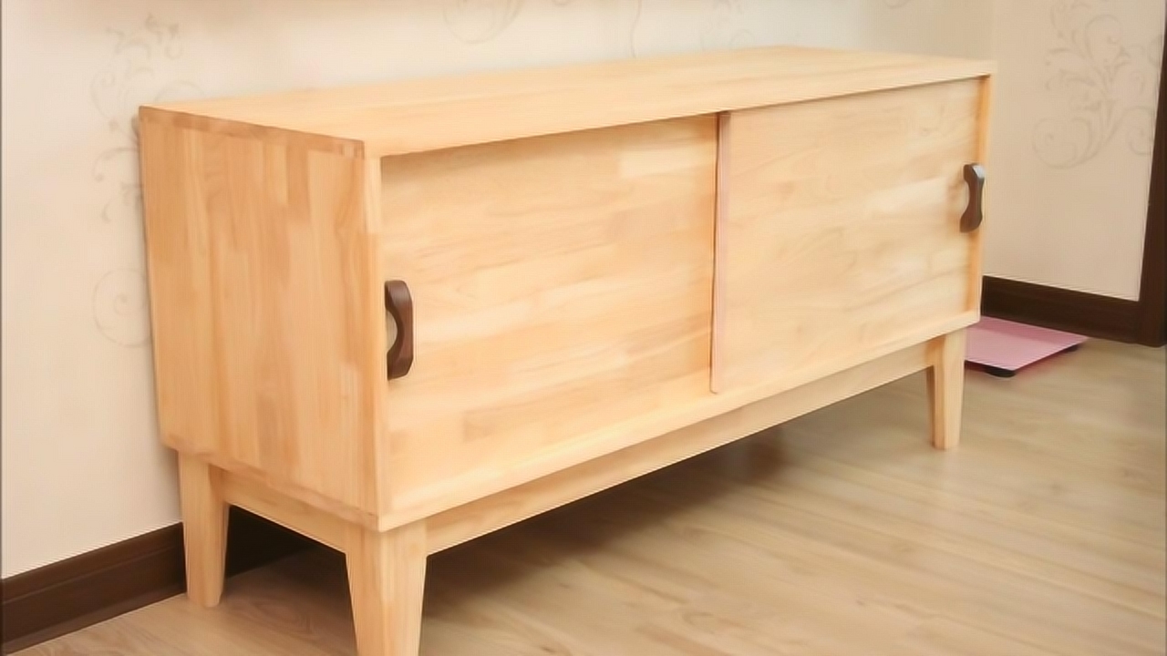 实拍木工师傅制作实木电视柜的整个过程,这手艺一天没600请不到