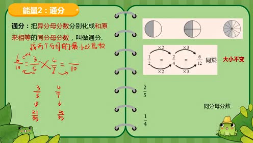 五年级分数的通分 腾讯视频