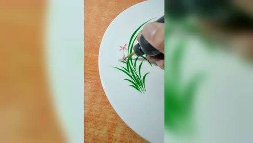 果酱画兰花,每天一画.