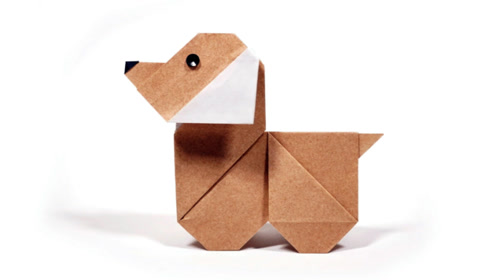 纯手工折纸diy教程,一步一步教你如何折叠一只小狗