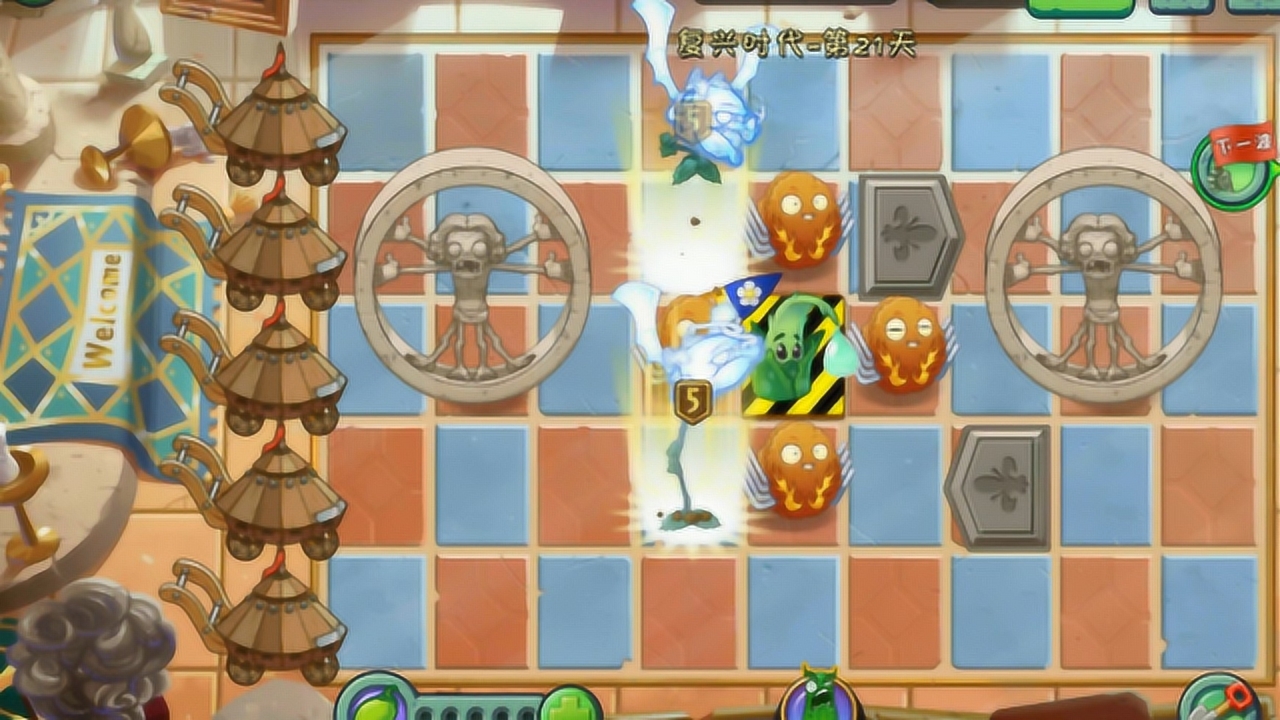 植物大战僵尸:复兴时代21关,用这两种植物能保护危险植物吗?