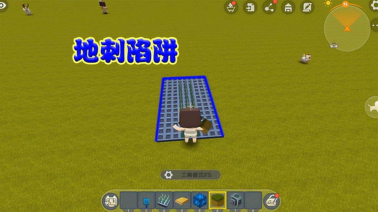 迷你世界大吉教学:大吉教你制作隐藏的地刺陷阱,绝对的"吸血狂魔"