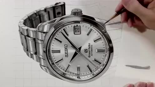 石家庄九方画室|素描手表,把铅笔笔触转化成手表的质感