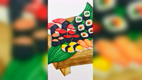 马克笔 寿司(美食)