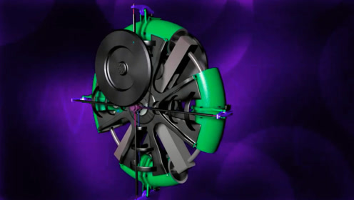 3d动画演示环形发动机的运行原理和机械加工过程!