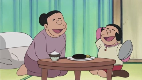 《哆啦a梦》小珠为生病的妈妈做饭,虽然烧焦了但妈妈也很开心!