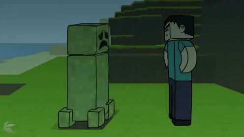 我的世界搞笑:苦力怕和史蒂夫度过了难忘的一晚