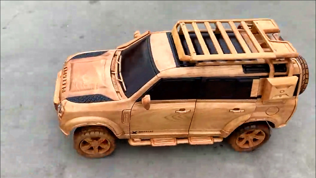 牛人实力制作,用木头打造"路虎汽车",看完竖起了大拇指!