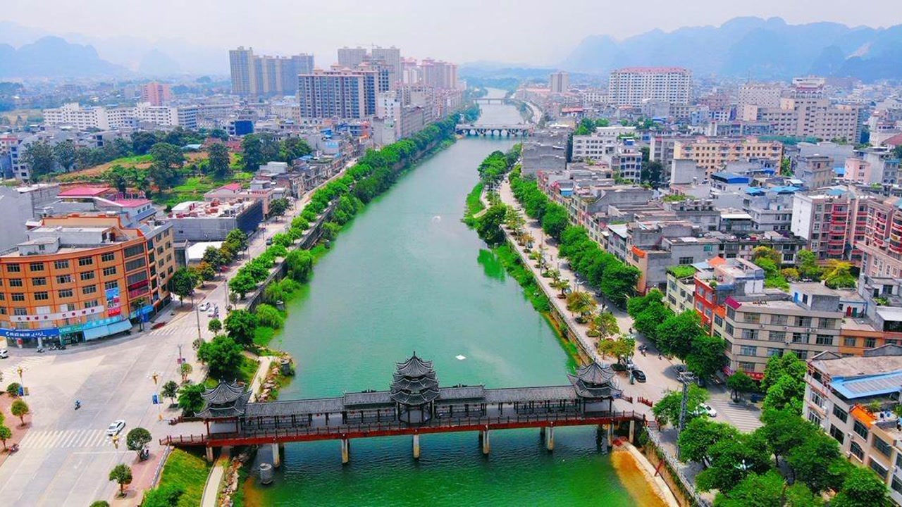 航拍广西都安县各乡镇,看看哪个是都安最大的乡镇