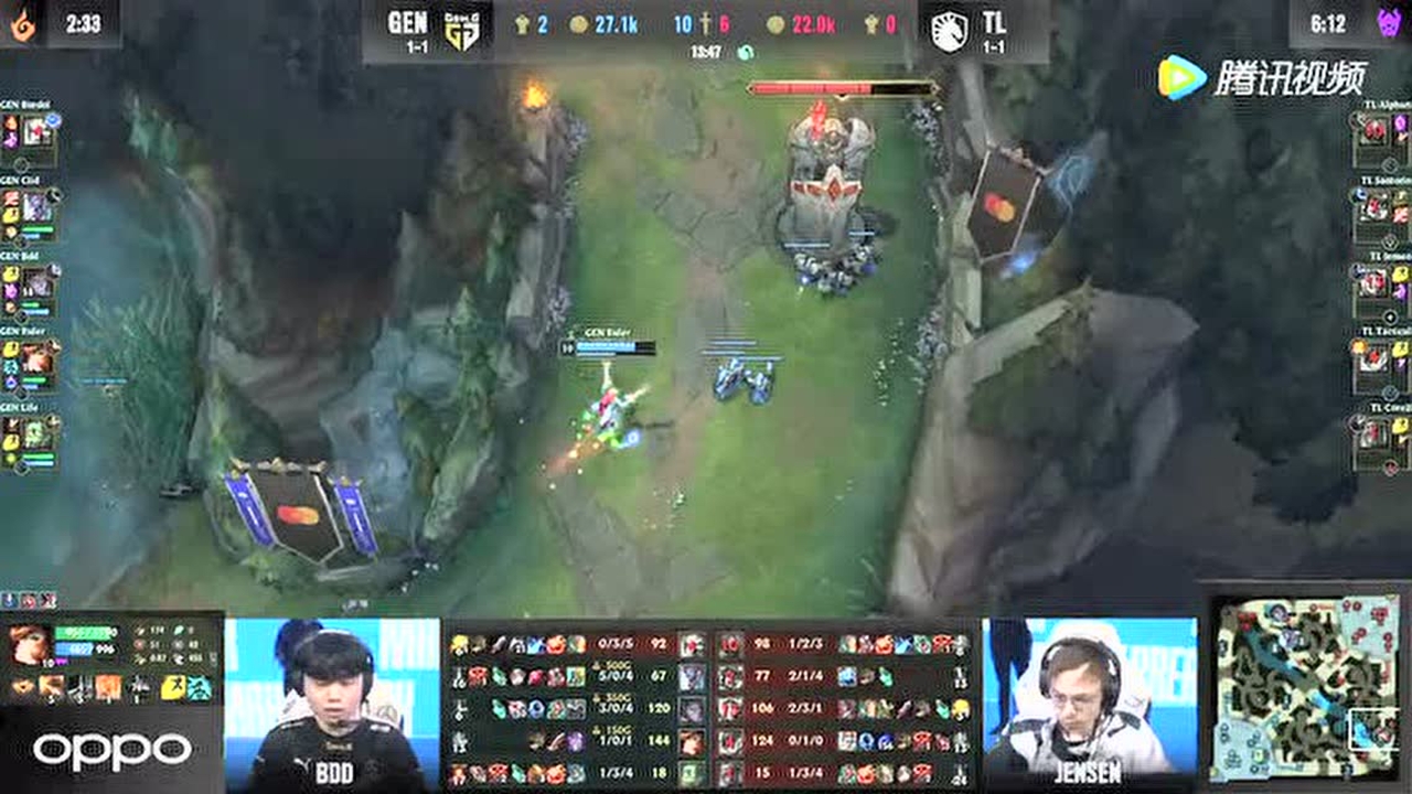 TL上路五包三遭遇反击 Bdd塞拉斯双杀GEN团灭对手