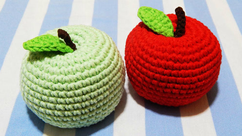 久福美手工30集-苹果平安夜圣诞节日礼物棉毛线钩针编织视频教程