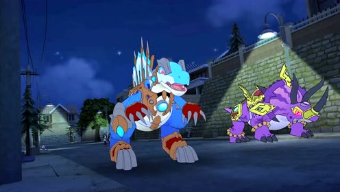 斗龙战士:土剑龙不想打架,只好被动的防守