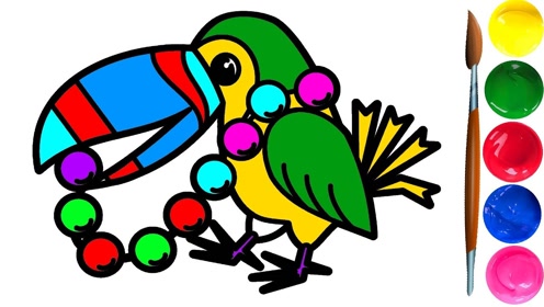 宝宝简笔画:大嘴鹦鹉鸟