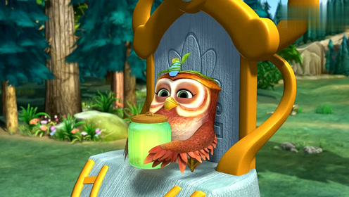 熊出没 这个猫头鹰是国王啊 也太可爱了