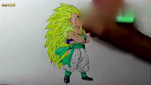 龙珠厉害了我的网友,自己画的超三悟天克斯,比原著还霸气啊