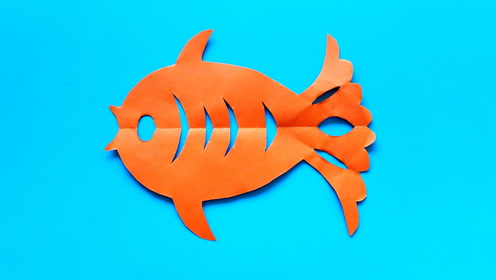 儿童剪纸小课堂:剪纸鲤鱼,动手动脑,一学就会