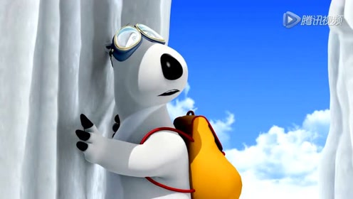 倒霉熊:倒霉熊去爬雪山,爬到一半掉下去了