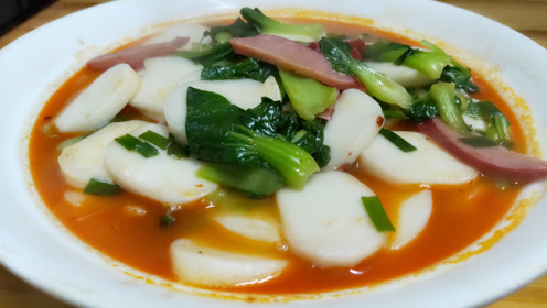 美味简单的煮年糕,一碗不够吃