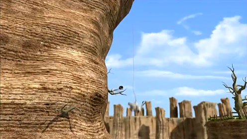 倒霉熊扯绳子救人,把山上的树都拉倒了,真是扫把星呀