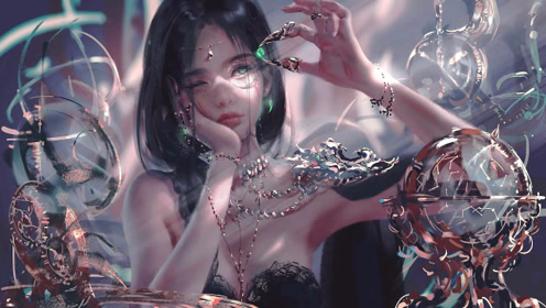 围观一下国人插画大佬wlop绘制的《鬼刀》角色风铃公主插图过程