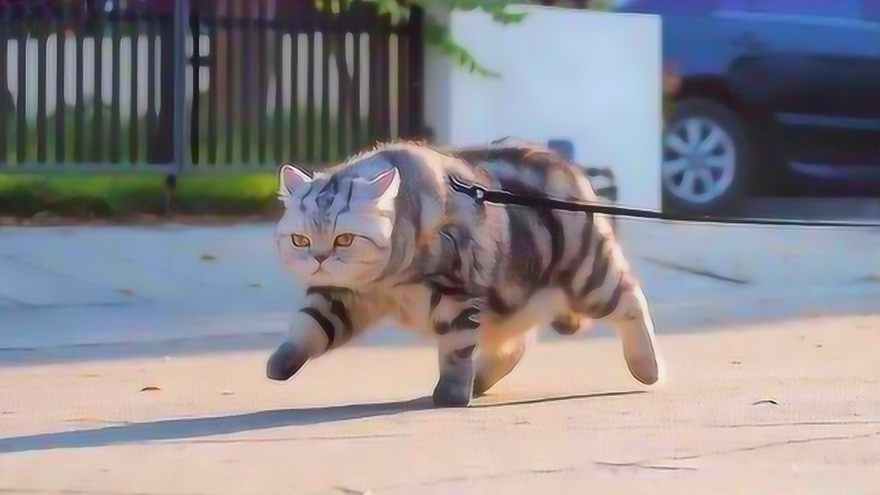 猫咪霸气走路图片