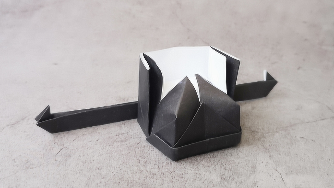 手工折纸状元帽,乌纱帽,过家家折纸玩具,留着教孩子