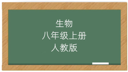新人教版八年级生物上册