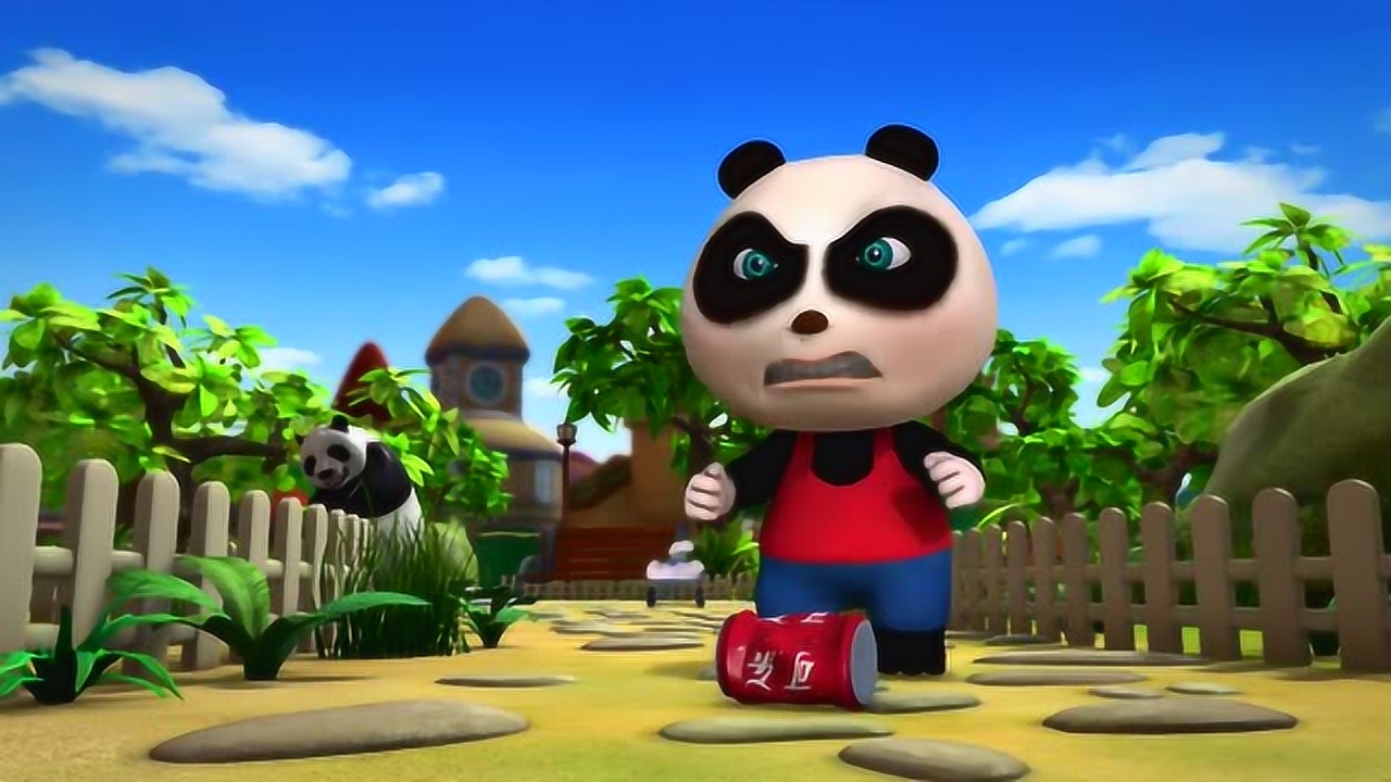 熊仔之正义守护:熊仔他们在广场捡垃圾,河大壮与熊仔打了起来?