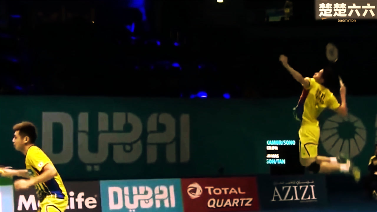 吴蔚升跳杀真暴力,应该是羽坛杀球动作最好看的了