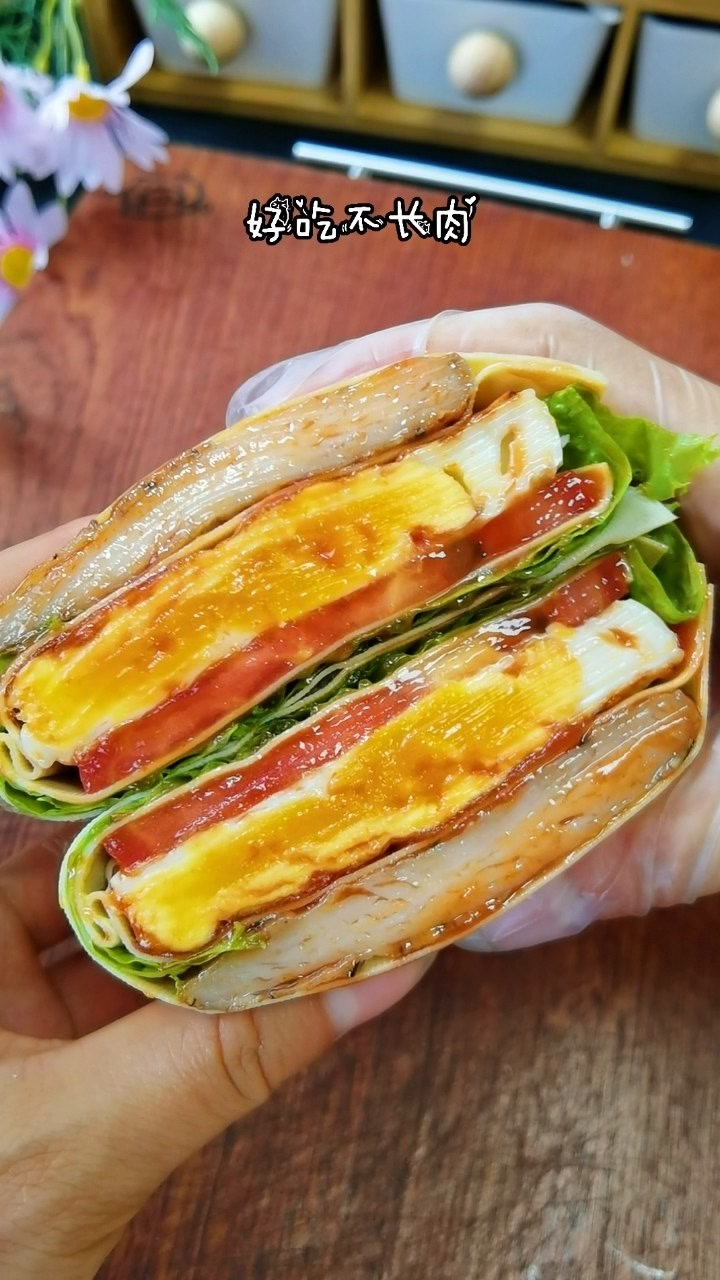 营养好吃又管饱,怪不得 关晓彤 身材那么好 %减脂餐 %豆皮三明治