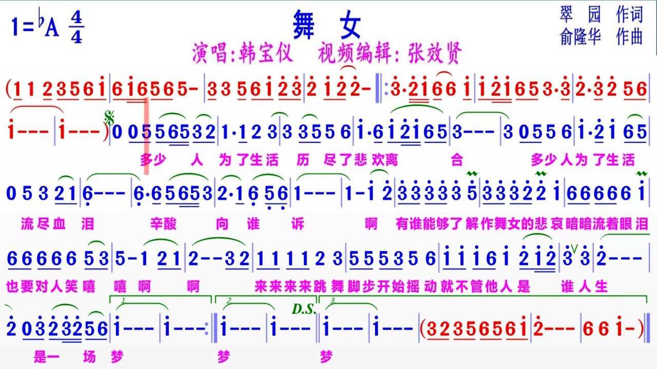 一首韩宝仪的舞女唱的柔情百转歌曲承载太多的情非得已