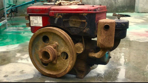 380买到一台老旧柴油机拆卸后爆发动力杠杠滴这次真是赚大了